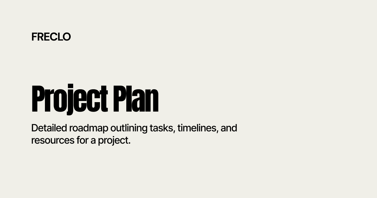 Project Plan · Templates · Freclo